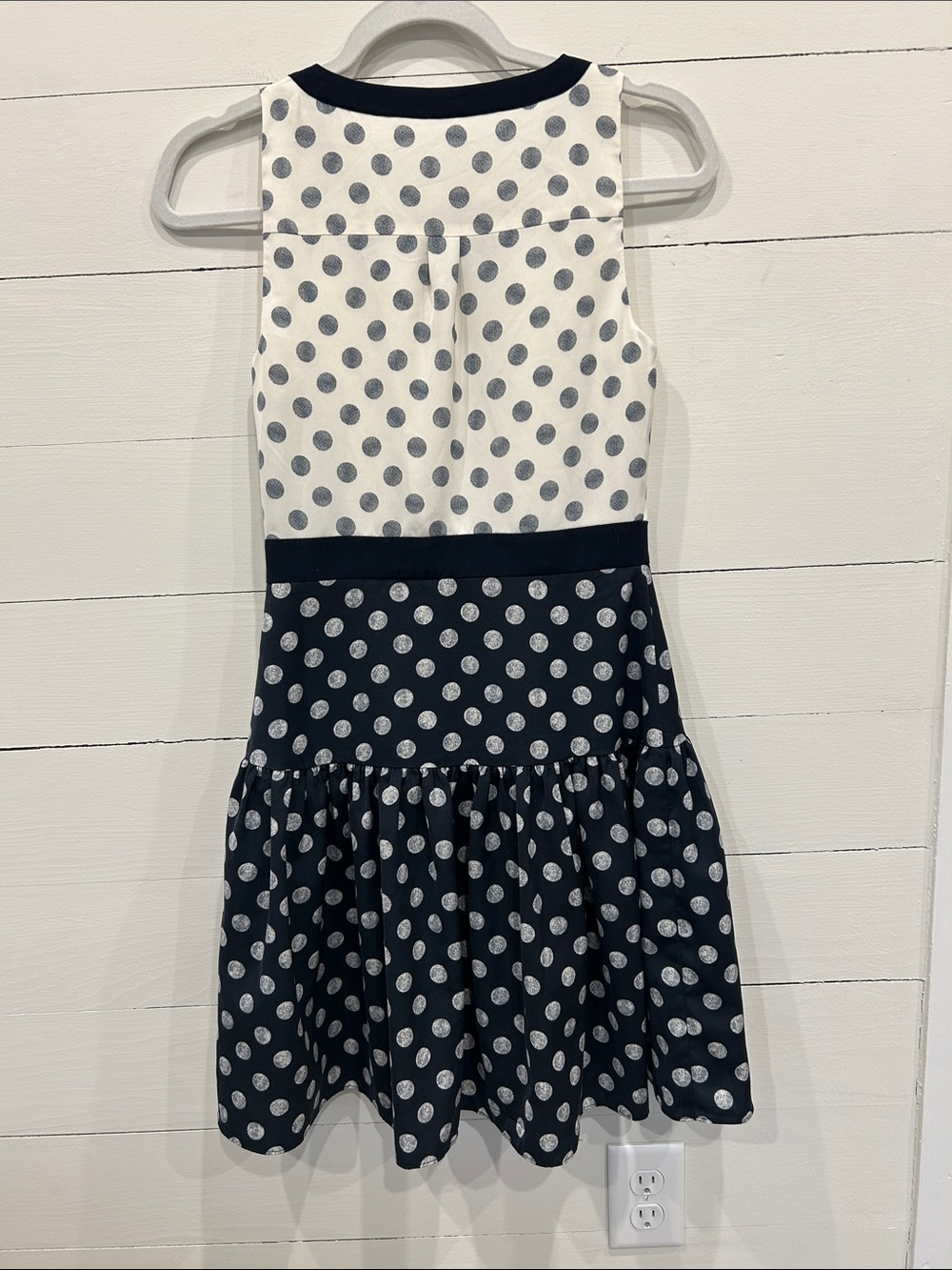 J Crew Navy Polka Dot Sleeveless Dress. Sz: 4-6 Based on an Educated Guess :-) - Picture 2 of 7